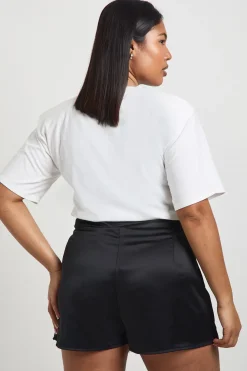 Jupe-short Grande Taille Avec Bordure En Dentelle