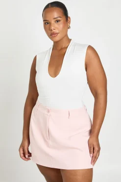 boohoo Jupe-short Grande Taille Avec Détail De Poches Ajustées<Femme Jupes|Jupes