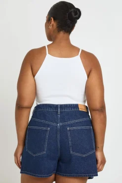 boohoo Jupe-short Grande Taille À Devant Cache-cœur<Femme Jupes|Denim