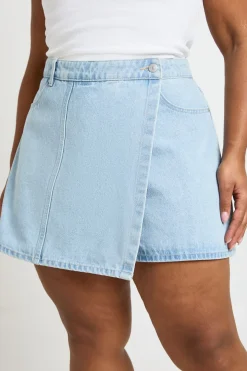 Jupe-short Grande Taille À Devant Cache-cœur