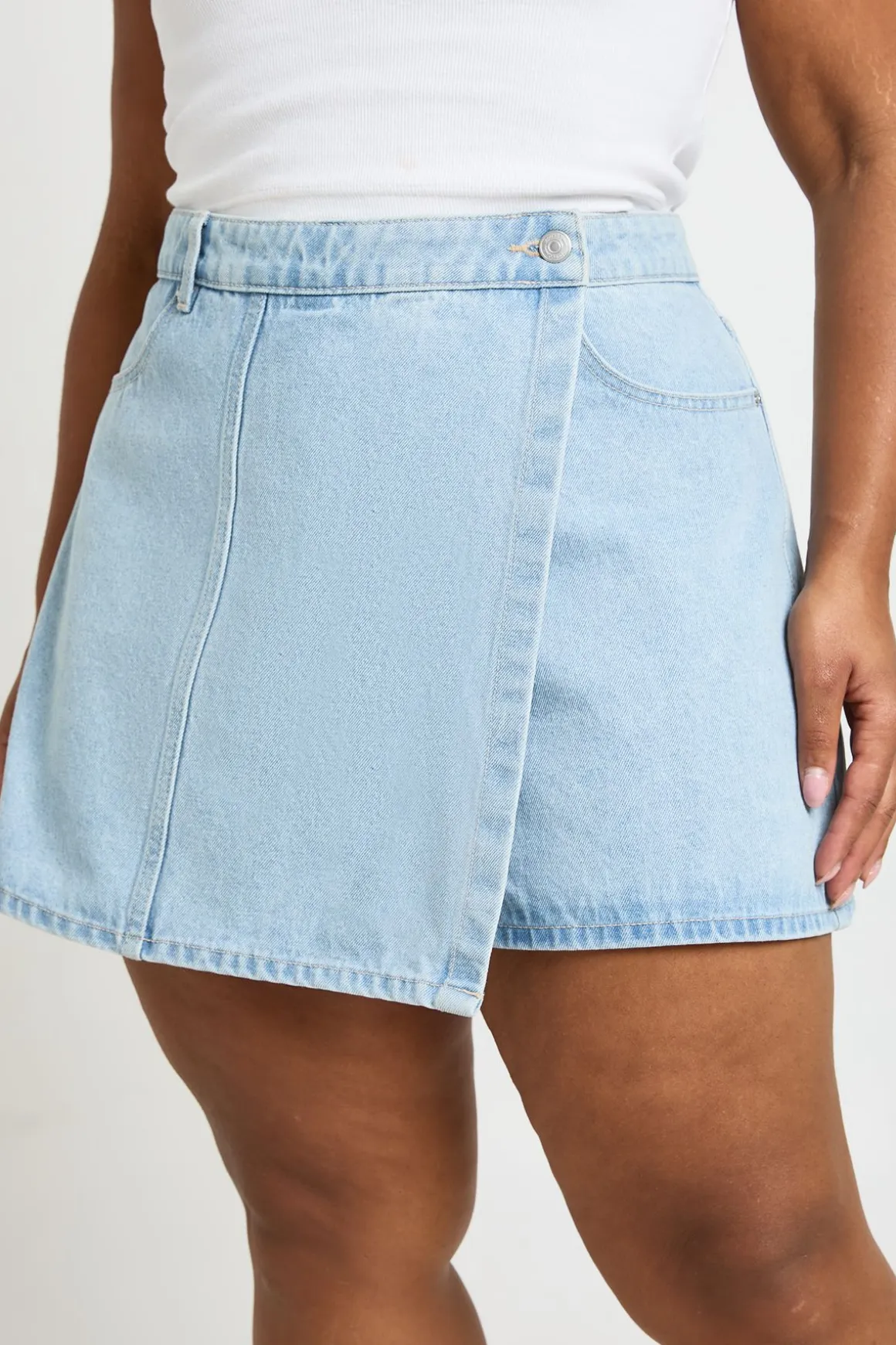 Jupe-short Grande Taille À Devant Cache-cœur