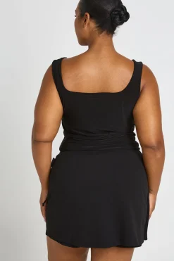 boohoo Jupe-short Grande Taille À Détail Torsadé En Dentelle<Femme Satin Et Dentelle|Shorts