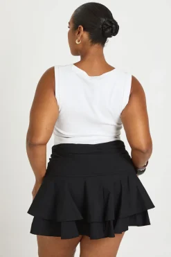 Jupe-short Grande Taille À Volants Superposés