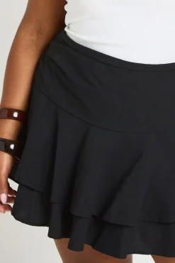 Jupe-short Grande Taille À Volants Superposés