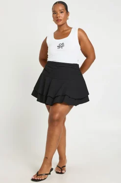 Jupe-short Grande Taille À Volants Superposés