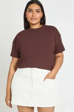 Jupe-short Mini En Denim Grande Taille
