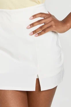 Jupe-short Mini À Fente Frontale