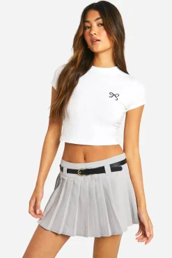 boohoo Jupe-short Plissée Avec Ceinture<Femme Shorts