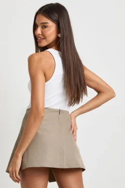 boohoo Jupe-short Plissée Portefeuille en Crêpe<Femme Shorts