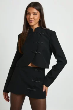 boohoo Jupe-short Portefeuille À Détails De Fermetures<Femme Shorts
