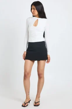 Jupe-short Portefeuille En Bengaline Pour Grandes Tailles