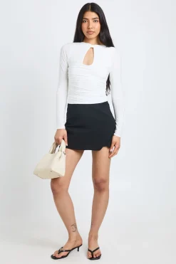 Jupe-short Portefeuille En Bengaline Pour Grandes Tailles