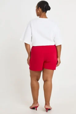 Jupe-short Portefeuille En Bengaline Grande Taille