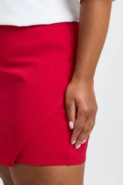 Jupe-short Portefeuille En Bengaline Grande Taille