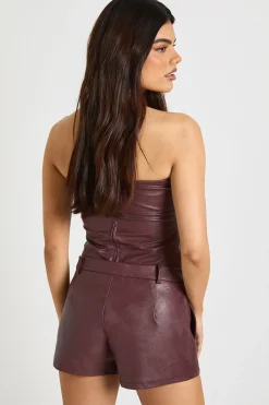 boohoo Jupe-Short Taille Basse en Synthétique<Femme Shorts
