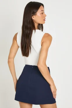 boohoo Jupe-short Taille Haute Avec Détails Dorés<Femme Shorts