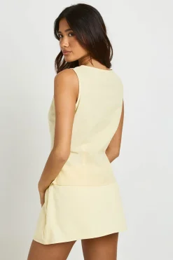 Jupe-short Tailleur Aspect Lin