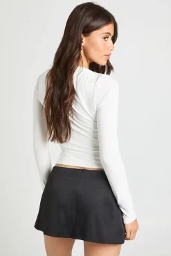 Jupe-short Tailleur En Crêpe À Boutonnage