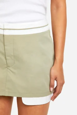 boohoo Jupe-short Tailleur À Taille Contrastée<Femme Shorts