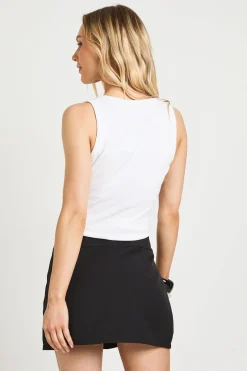 Jupe-short Texturée Chiné Avec Poches Détail Petite