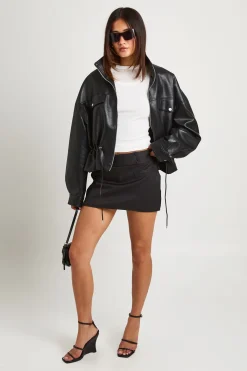 boohoo Jupe-short Tissée Chinée avec Détails Boutonnés<Femme Shorts