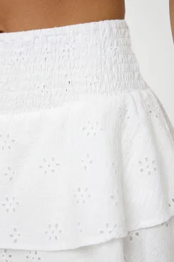 boohoo Jupe-short À Volants Taille Basse En Broderie Anglaise<Femme Shorts
