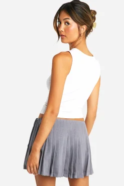 boohoo Jupe tennis plissée à nouer sur le côté<Femme Jupes|Jupes