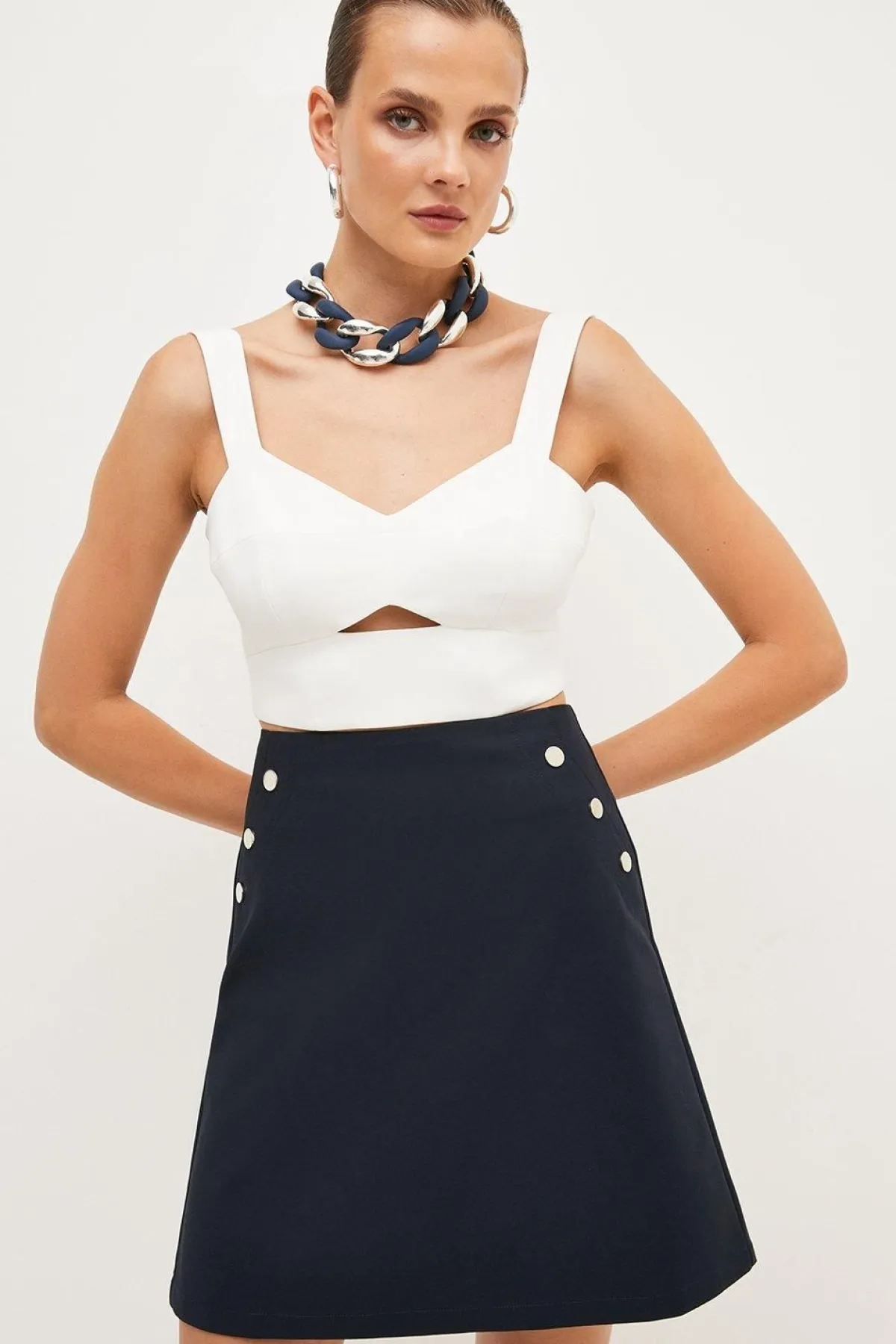 KarenMillen Jupe Tissée Essential Techno<Femme Jupes|Jupes