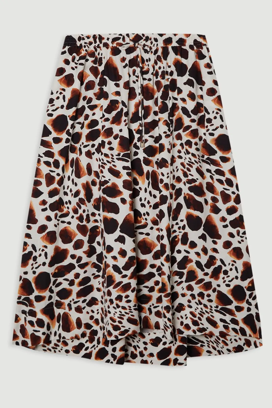 Jupe Tissée Grande Taille Premium Viscose Lin Avec Ceinture À Nouer