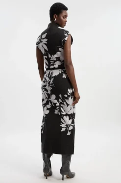 KarenMillen Jupe Tricotée à Motif Floral Jacquard<Femme Jupes|Jupes