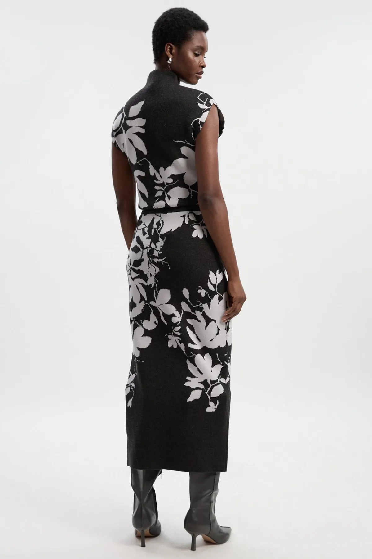 KarenMillen Jupe Tricotée à Motif Floral Jacquard<Femme Jupes|Jupes