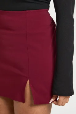 Jupe Évasée Fendue en Bengaline Grande Taille