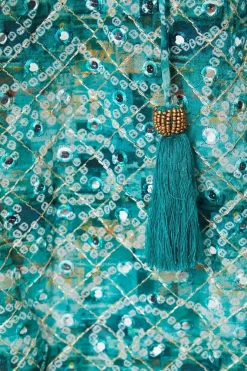 Kimono Géo Imprimé avec Détails Miroir