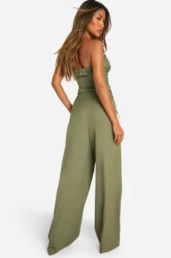 boohoo Lace Up Detail Trouser<Femme Pantalons|Satin Et Dentelle
