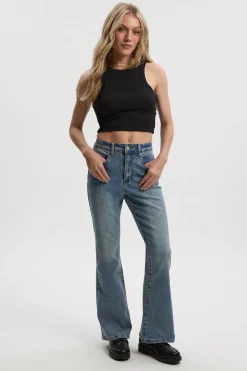 La Petite Jean Évasée Taille Haute