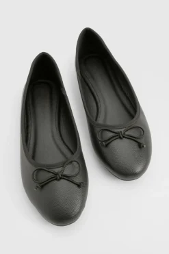 boohoo Large Fit Ballerines à Détail de Nœud< Ballerines|Ballerines
