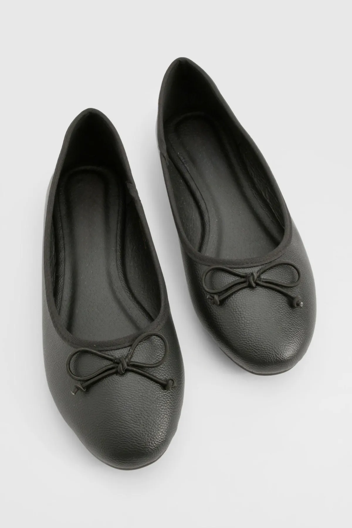 boohoo Large Fit Ballerines à Détail de Nœud< Ballerines|Ballerines