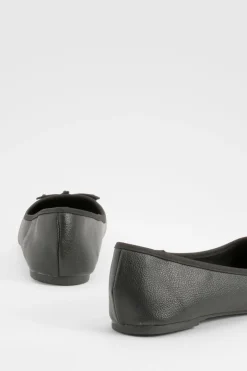 boohoo Large Fit Ballerines à Détail de Nœud< Ballerines|Ballerines