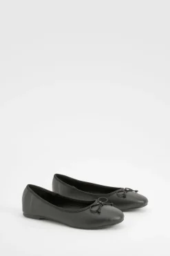 boohoo Large Fit Ballerines à Détail de Nœud< Ballerines|Ballerines