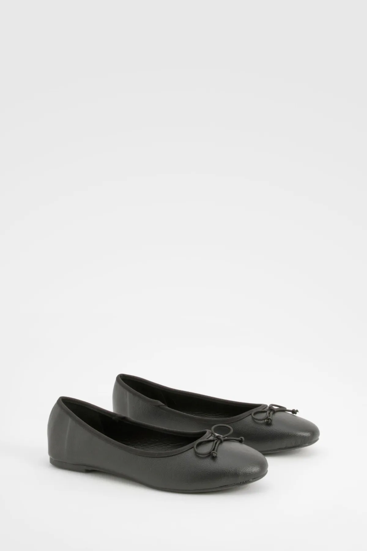 boohoo Large Fit Ballerines à Détail de Nœud< Ballerines|Ballerines