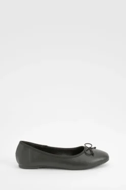boohoo Large Fit Ballerines à Détail de Nœud< Ballerines|Ballerines