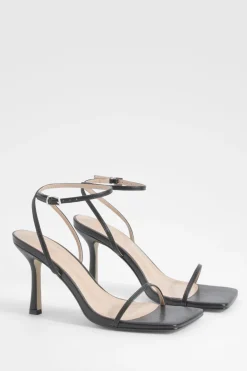 boohoo Large Fit, Bride Fine, Bout Carré, À peine visible< Chaussures Festives|Chaussures À Talons