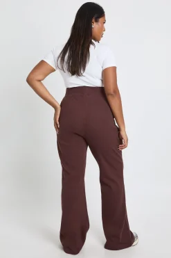 Legging basique côtelé évasé Plus