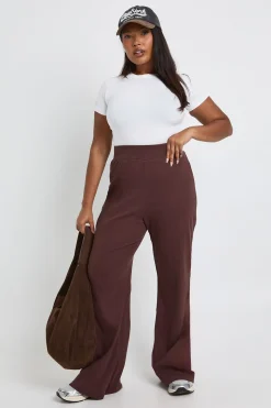 Legging basique côtelé évasé Plus