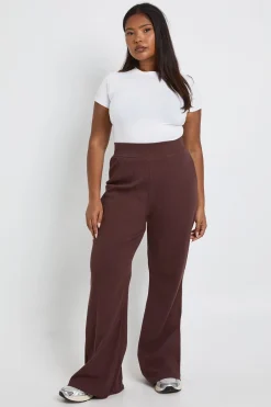 Legging basique côtelé évasé Plus