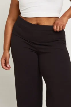boohoo Legging Basique Plus à Ceinture Repliée et Jambe Évasée<Femme Pantalons|Basiques