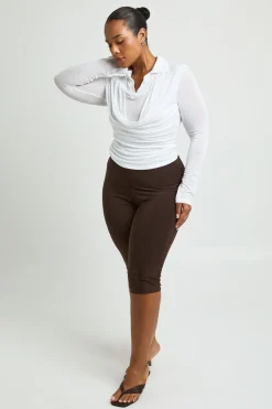 boohoo Legging Capri Grande Taille À Double Épaisseur<Femme Pantalons|Leggings