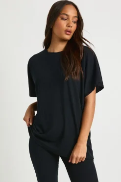 Legging côtelé bicolore évasé & top coordonné