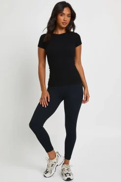 Legging Côtelé Sans Couture Petite Taille À Effet Sculptant