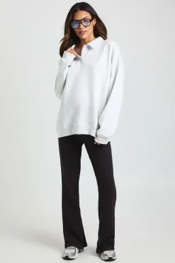 Legging de maternité à côtes évasé